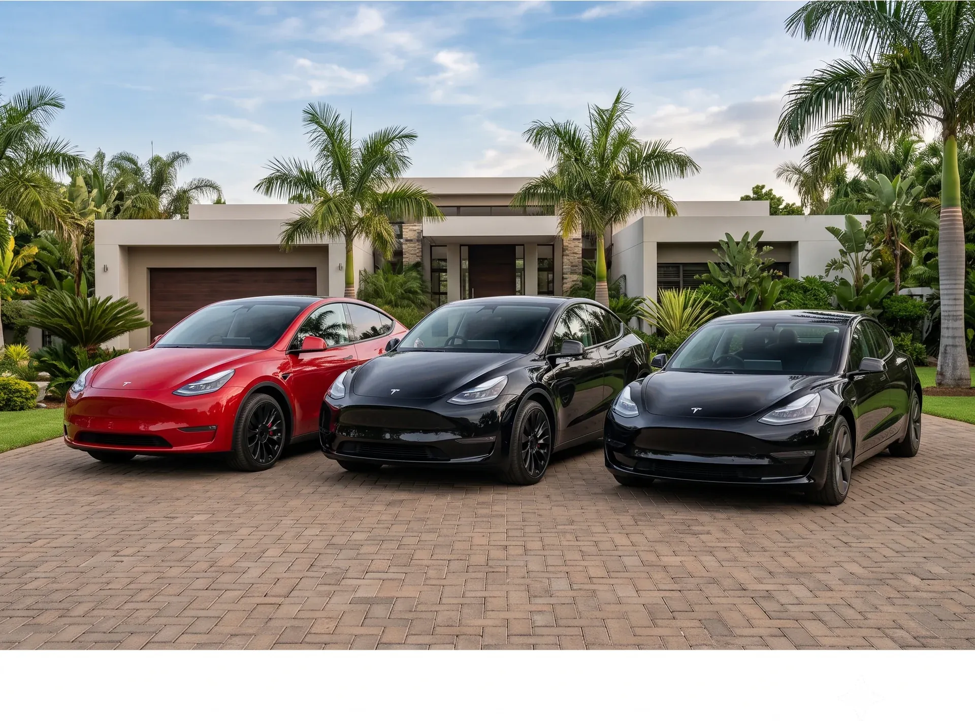 2023 Tesla Model Y and Model 3 fleet at Bilcoguard Tesla Motors, Lusaka